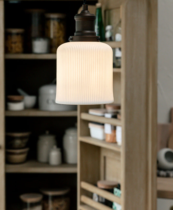 Beaulieu Ceramic Fluted Pendant Light